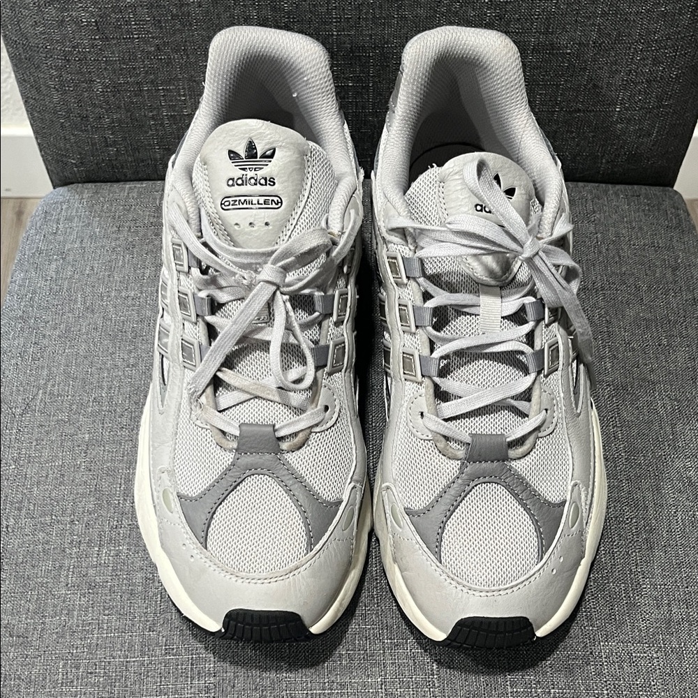 Adidas Ozmillen Lace Up  Mens Grey Sneakers Casual Shoes IF4250-A